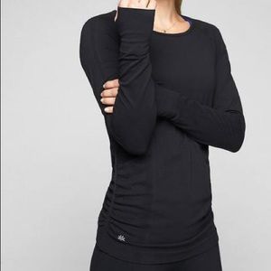 Athleta speed light black longsleeve top NWT